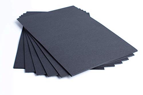 House of & Papier A2 160 gsm Karte – Schwarz (50 Stück Blatt) von House of Card & Paper
