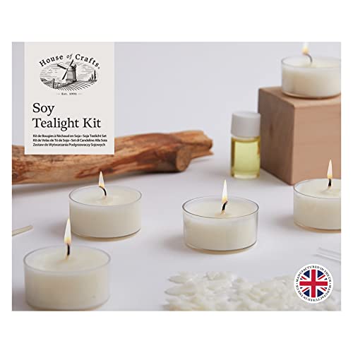 House of Crafts HC720 Soja-Vanille-Duftkerzen, Heimdekoration, Set zum Basteln, einzigartige Geschenkidee für Weihnachten, Geburtstag, Home DIY Craft Kit von House of Crafts