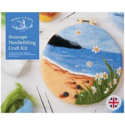 House of Crafts Nadelfilz Meereslandschaft, Einzel-Bastelset, mehrfarbig, inklusive 4 x Nadeln, 1 x Kunststoffreifen, 1 x Meereslandschaftsvorlage, farbige Acrylwolle House of Crafts Nadelfilz Meereslandschaft, Einzel-Bastelset, mehrfarbig, inklusive 4 x Nadeln, 1 x Kunststoffreifen, 1 x Meereslandschaftsvorlage, farbige Acrylwolle von House of Crafts