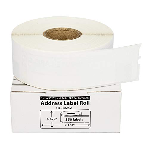 8 Rolls; 350 Labels per Roll Compatible with DYMO 30252-R Removable Address Labels (1-1/8" x 3-1/2") - BPA Free! von HouseLabels