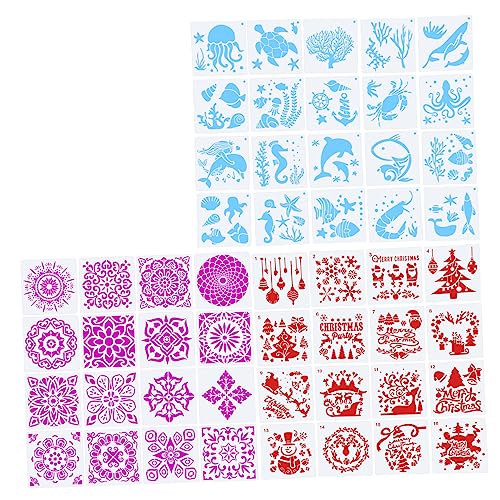 52Stücke Weihnachtsmalerei Schablonen Wiederverwendbare Kunstvorlagen mit Marinen und Floralen Mustern für DIY Projekte und Aktivitäten Verschiedenen 52Stücke Weihnachtsmalerei Schablonen Wiederverwendbare Kunstvorlagen mit Marinen und Floralen Mustern für DIY Projekte und Aktivitäten Verschiedenen von Housoutil