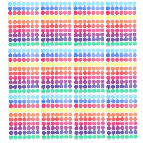60 Blatt Punktaufkleber Aufkleber Punkt farbige Aufkleberpunkte DOT -Etiketten runde Codierschilder Mini-Punkt-Aufkleber abdichtende Aufkleber DOT -Aufkleber Kupferplattenaufkleber von Housoutil