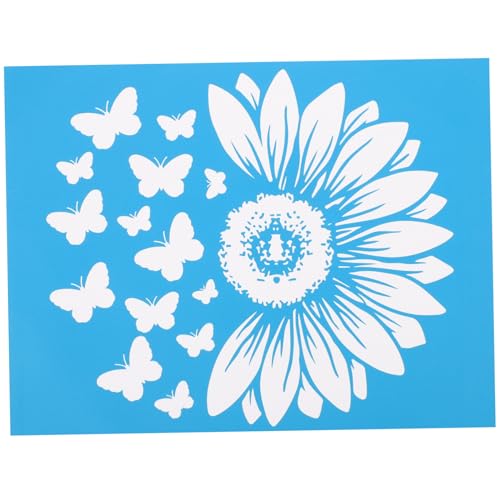Housoutil 1 Blatt Kleber -screen -druckvorlage Bildschirm Stoff Siebdruck Seide Benutzerdefinierte Schablonen Malschablonen Schablonen Zum Malen Dekorativ Gittergewebe von Housoutil