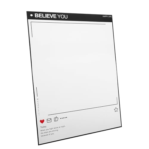 Housoutil 1 Blatt Magnetische Notiztafel Weiß Magnetisches Whiteboard für Kühlschrank Planke Kühlschrank Whiteboard Notizblock Kühlschrankplaner Magnetnotiz für Kühlschrank Magnet aus Gummi von Housoutil