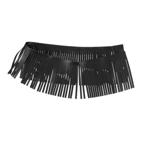 Housoutil 1 Blatt Quastenbesatzdekoration Für Frauen Quastendekor Diy-quastenmaterial Fransenbesatz Herstellen Tanzquaste Besatzquaste Tanzschals Hüftquaste Quaste Taillenquaste Black Pu von Housoutil