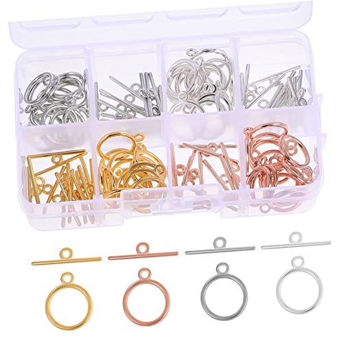 Housoutil 1 Box Mit Knopf Schlüsselringen Biegering Perlen Zur Schmuckherstellung Armbandverschlüsse Und Verschlüsse Schlüsselanhänger Halskettenverschlüsse Und Verschlüsse Kits von Housoutil