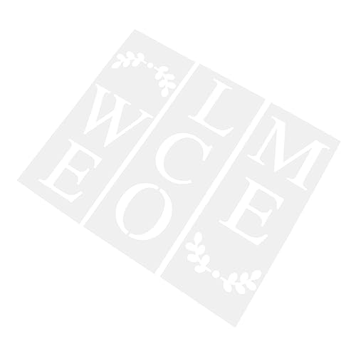 Housoutil 1 Malvorlage acrylharz airbrushpistole Schriftzug-Malerei-Vorlage prickelvorlagen Bastelschablonen klein englische Malschablonen Englische Wörter malen Schablonen das Haustier Weiß von Housoutil