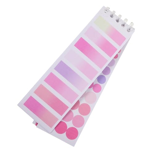 Housoutil 1 Notizblock mit Farbverlauf wiederverwendbar Aufkleber für Scrapbooking Aufkleber ästhetisch notizbuch tagebuch Highlight-Streifen für den Haushalt Index-Tabs Papier Rosa von Housoutil