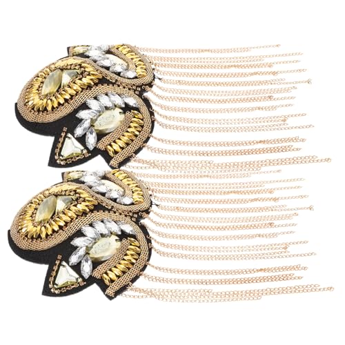 Housoutil 1 Paar -Schulterbrett Quaste Zubehör Kostüm Schulter Abzeichen Retro-Punk-Epauletten Fransen Schulterepauletten Tassel Schultermarken Fransen Epaulette Schulterklappen Golden Housoutil 1 Paar -Schulterbrett Quaste Zubehör Kostüm Schulter Abzeichen Retro-Punk-Epauletten Fransen Schulterepauletten Tassel Schultermarken Fransen Epaulette Schulterklappen Golden von Housoutil