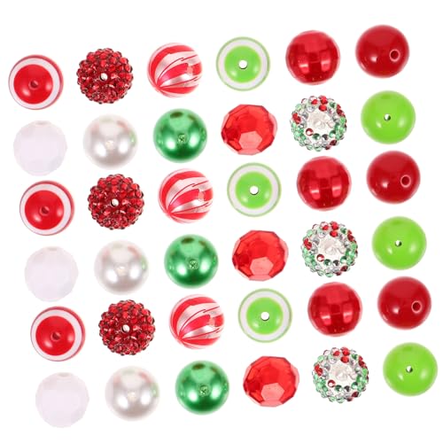 Housoutil 1 Packung Dekoration drinnen Funkeln blenden weihnachtsmotiv weihnachtsdeko dekoring weihnachten weihnachtdeko Geschenkideen lose Perlen für Schmuck Weihnachtsperlen Harz von Housoutil