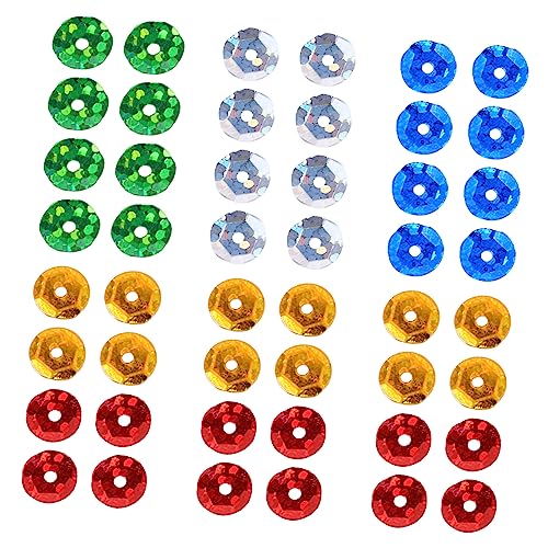 Housoutil 1 Packung konkave Perlen Bußgeld extra feiner Glitzer Paillette Funkeln Randverkleidung DIY epoxidmaterialien Epoxid-Material DIY-Material Plastik Colorful von Housoutil