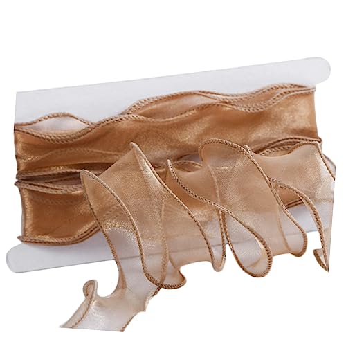 Housoutil 1 Rolle Bänder ribbon bandfeile party decoration Geschenkverpackungsband Chiffon Schnur-Bastelband Organza Schneegarnband selber machen Schneegarnbänder Polyestertuch Golden Housoutil 1 Rolle Bänder ribbon bandfeile party decoration Geschenkverpackungsband Chiffon Schnur-Bastelband Organza Schneegarnband selber machen Schneegarnbänder Polyestertuch Golden von Housoutil