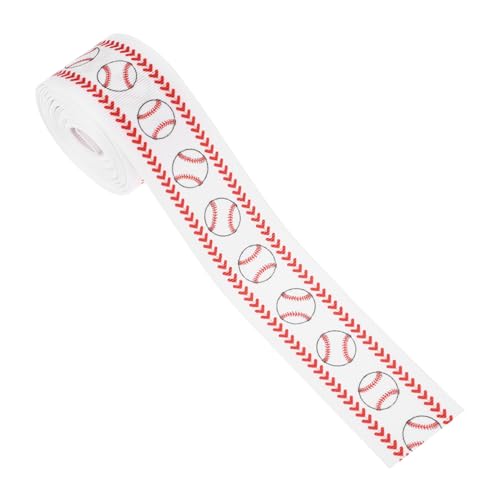 Housoutil 1 Rolle Ballkopfschmuck aus Gurtband Sportband Band zum Verpacken Wickelband Bänder umwickeln geschenkband geschenkschleife Bänder für Handwerk Baseballband Banddekor Stoff Weiß von Housoutil