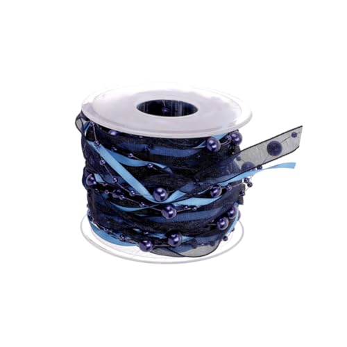 Housoutil 1 Rolle Blumenstraußbänder Für Paket Partydekorationen Gefälscht Dusche Hochwertiges Stoffband Blumenstrauß Zubehör Hochzeit Blau Seidenband Für Blumenstrauß Perlen Schleife Blue von Housoutil