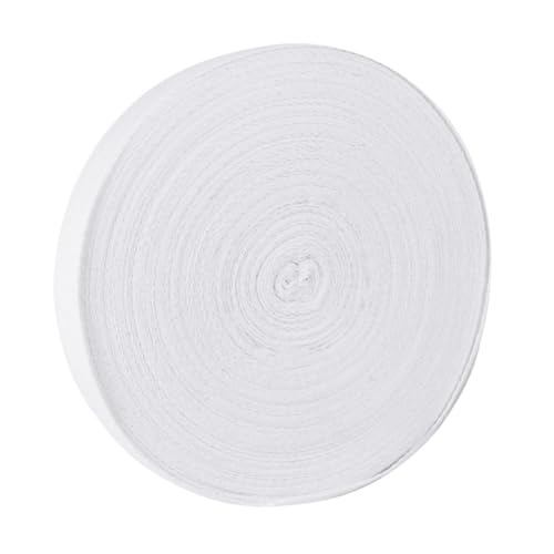 Housoutil 1 Rolle Breites Baumwoll in Herringbone Breit Weiß Strapazierfähig Atmungsaktiv für Dekoration Diy Projekte und Mehr von Housoutil