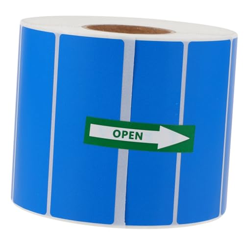 Housoutil 1 Rolle Buntes Etikettpapier Band Klebeetikett Name druckerpapier Farbige Etiketten Aufkleber Preisaufkleber leere Tag-Aufkleber Kupferplattenaufkleber Blue von Housoutil