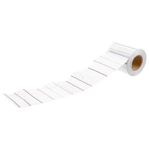 Housoutil 1 Rolle Dekoratives Randpapier für Schwarze und Bulletin Boards Wasserdichtes Dekorationspapier für Klassenzimmer Holzmaserung ohne Kleber von Housoutil