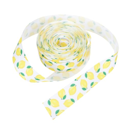 Housoutil 1 Rolle Dekoratives Zitronenband Polyester Yards für DIY und Schleifen für Partys und Feiertagsdekorationen Hochwertiges und Strapazierfähiges Material von Housoutil