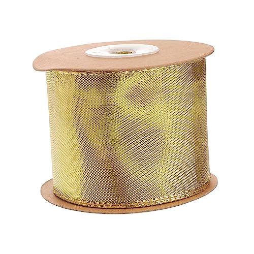 Housoutil 1 Rolle Festliches Geschenkband Naturband Zum Einpacken Geschenkband Bündelband Geschenkpapierband Golden Metallic Line von Housoutil