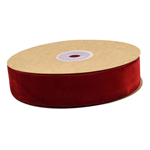 Housoutil 1 Rolle Geschenkverpackungsband Plüsch Wickeln Dickes Band Wickelband Seidig Dünn Stoff Herde Spitzenband Ripsband Handgefertigte Bänder Samtband Band Für Blumenstrauß Rot von Housoutil