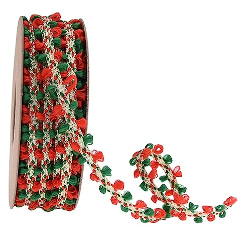 Housoutil 1 Rolle Geschenkverpackungsband Süßes Geschenkband Hochzeitsdekorationsband Girlande Partybänder Samtband Dekoratives Band Zum Verpacken Zierband Geblümtes Polyester von Housoutil