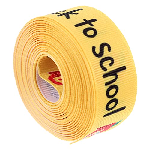 Housoutil 1 Rolle Gurtband für den Schulanfang Schärpe Lehrerband zum Basteln Wickelband Schleife von ribbon bandfeile the event elegante Bänder dekoratives Geschenkband Polyester Yellow von Housoutil