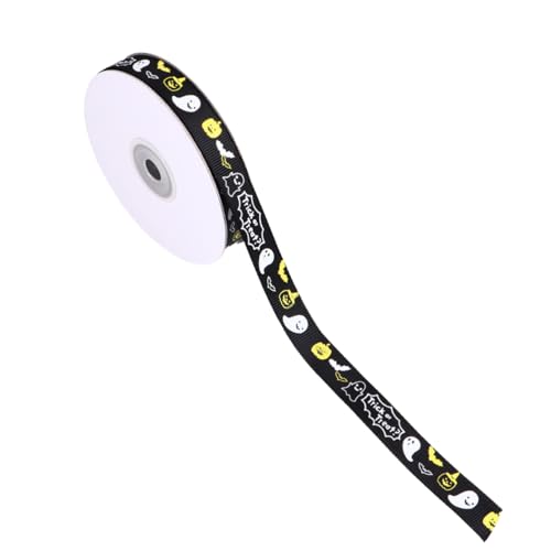 Housoutil 1 Rolle Halloween-geschenkband Bedrucktes Band Schleife Groß Hochzeit Party Goldband Zum Verpacken Skelett Urlaub Du Für Wickelband Verpackungsband Black Polyester Housoutil 1 Rolle Halloween-geschenkband Bedrucktes Band Schleife Groß Hochzeit Party Goldband Zum Verpacken Skelett Urlaub Du Für Wickelband Verpackungsband Black Polyester von Housoutil