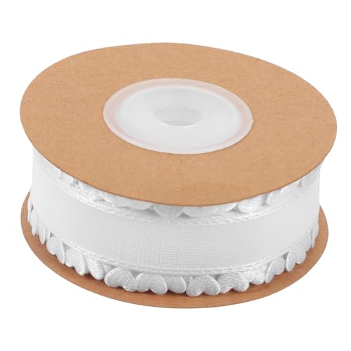 Housoutil 1 Rolle Herzförmiges Spitzenband Braunes Band Geburtstag Band zum Verpacken Party für Festival-Geschenkband Paketband Geschenkband Multifunktions-Bastelband Polyester Weiß von Housoutil