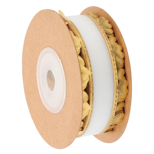 Housoutil 1 Rolle Herzförmiges Spitzenband Sortiert Geschenkband Prägeband Mit Herzen Schön Blumen- Grosgrain Ribbon Party Für Gekräuselt Dekoration Geformt Satinband Polyester Golden von Housoutil