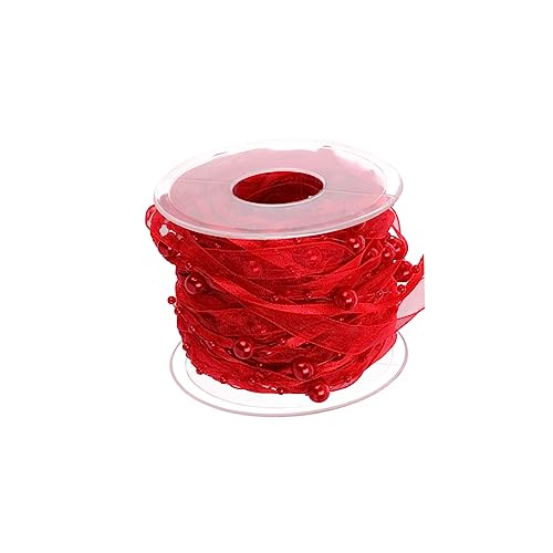Housoutil 1 Rolle Hochzeitsband weihnachtsdeko christmas decorations weihnachts dekoration weihnachts deke weihnchtsdeko Rot Dekorationen Braut- Geschenkband Piyester-Gurtbänder für Partys von Housoutil