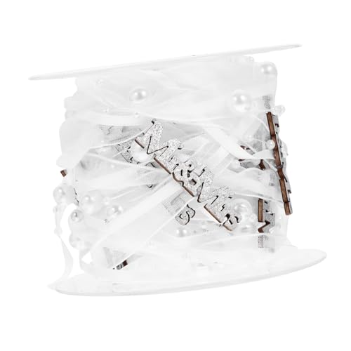 Housoutil 1 Rolle Hochzeitsdekorationsband Farbig Paare Fälschung Hochzeit Bänder Party Hochzeitsdekor Dekoration Diy Bastelband Blumenarrangementband Band Rosenstrauß Polyester Silber von Housoutil