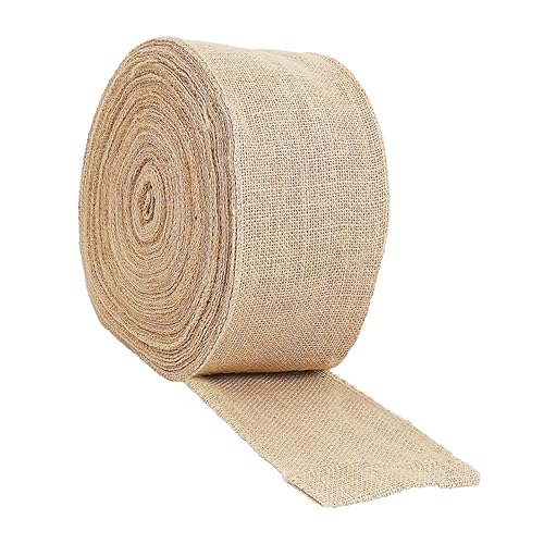 Housoutil 1 Rolle Jute Stoffband Rustikales Dekoband für DIY Bastelarbeiten Hochzeiten Partys Natürliche Dekorative Geschenkbandrolle für Kreative Projekte Housoutil 1 Rolle Jute Stoffband Rustikales Dekoband für DIY Bastelarbeiten Hochzeiten Partys Natürliche Dekorative Geschenkbandrolle für Kreative Projekte von Housoutil