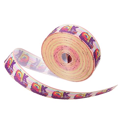 Housoutil 1 Rolle Juteband Geschenkband Schleifenband Bündel Glitzer Geschenkband Bänder Zum Verpacken Satinband Rosa Band Goldband Seidenband Bastelband Jungenstoff von Housoutil