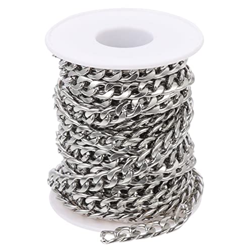 Housoutil 1 Rolle Nk Kette Silberkette Verdrehte Stahlkette Klobig Ketten Halskette Für Männer Halskette Kette Ketten Zum Selbermachen Von Schmuck Metallketten Rostfreier Stahl Silver von Housoutil