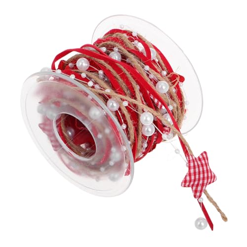 Housoutil 1 Rolle Pentagrammband seidenband ribbon stoffband weihnachten Weihnachtsdekorationband cake decoration Gold Weihnachtsband Girlande Party Schleife Geschenkband verpacken Polyester von Housoutil