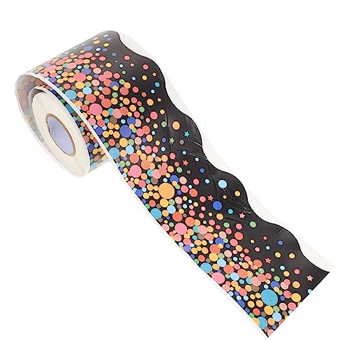 Housoutil 1 Rolle Pinnwand-aufkleber Planke Überbackener Pinnwandrand Für Dekoration Abdeckung Schule Tafel Bordumrandung Auswechselbares Randpapier Randdekor Black Kupferplattenaufkleber von Housoutil