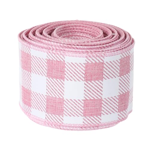 Housoutil 1 Rolle Praktisches Geschenkband Bänder Zum Zuschneiden Party Verschiedene Verpackungen Dekoratives Kariertes Weißes Band Geschenkband Handgefertigtes von Housoutil