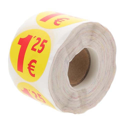 Housoutil 1 Rolle Preisschild Aufkleber kleine Aufkleber Vinyl Etiketten Aufkleberpapier klebrig verkaufspreis aufkleber Preisschildpapier Supermarkt-Verkaufspreisaufkleber von Housoutil