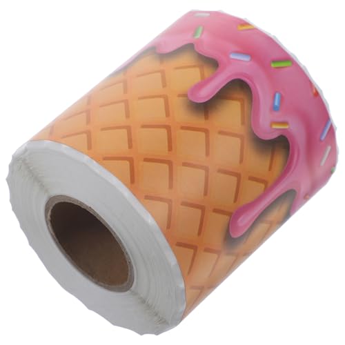 Housoutil 1 Rolle -Rand-Aufkleber Eiscreme Grenze Zeichen thematisiert Planke bürodeko office decoration abnehmbarer Pinnwandrand Pinnwand-Randaufkleber Kupferplattenaufkleber von Housoutil