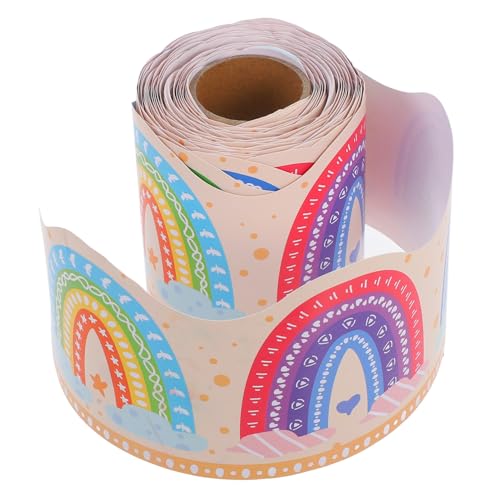 Housoutil 1 Rolle Regenbogenrandpapier Klassenzimmergrenzen für schwarzes Brett Klassenzimmerdekorationen Klassenzimmer Grenze Pinnwand-Grenzen Pinnwand-Boarder beschichtetes Papier Housoutil 1 Rolle Regenbogenrandpapier Klassenzimmergrenzen für schwarzes Brett Klassenzimmerdekorationen Klassenzimmer Grenze Pinnwand-Grenzen Pinnwand-Boarder beschichtetes Papier von Housoutil