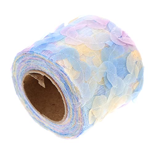 Housoutil 1 Rolle Rose -kleidungszubehör Dekorativ Blumenspitze Geschenkband Verzierungen Für Kleidung Nähen Von Verzierungen Kleiderdekoration Handwerksbedarf Polyester Blue von Housoutil