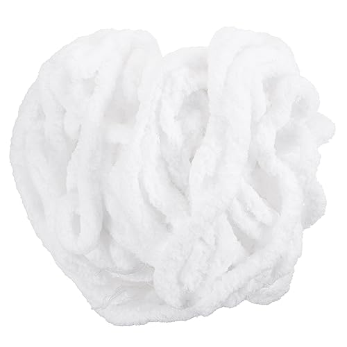 Housoutil 1 Rolle Super Dickes Isländisches Haar Deckengarn Klobig Garn Zum Häkeln Strickgarn Diy Wollgarn Jumbo Chenillegarne Selber Machen Super Dickes Garn Handgestrickt Plüsch Acryl Weiß von Housoutil