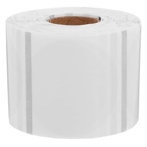 Housoutil 1 Rolle Thermodruckerpapier, selbstklebende Etiketten für Foto, Namen, Adressdruck, einfache Anwendung, runde Aufkleber von Housoutil