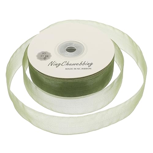 Housoutil 1 Rolle Verpackungsband Bänder zum Verpacken Party wickeln Gegenwärtig groß seidenband ribbon festival band eheringe Geschenkband Paketband aus Tüll Polyester Green von Housoutil