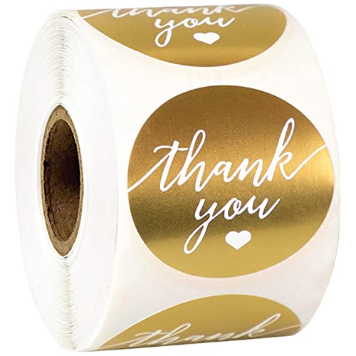 Housoutil 1 Rolle Versiegelungsaufkleber Etikett Gold Du personalisierte sticker personalisierte aufkleber Danke, dass Sie Aufkleber versiegeln Aufkleber zum Verschließen von Geschenktüten von Housoutil
