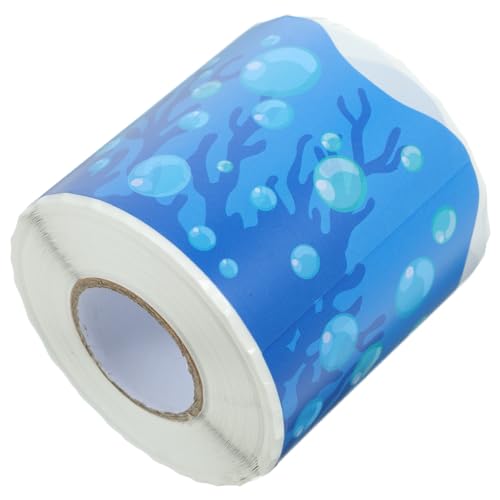 Housoutil 1 Rolle Wasserdichtes Kleberaufkleber dekorativ dekoration Aufkleber für Tafelrand abnehmbares Randpapier verschleißfester Randbesatz PVC selbstklebend Blue von Housoutil