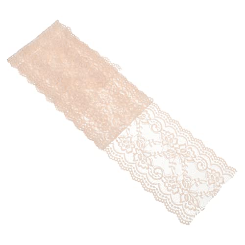 Housoutil 1 Rolle Weiche Stretch -spitzenspitze Spitzenband Für Handwerk Breite Dehnbare Spitze Elastische Dehnbare Spitze Stickerei Spitzenbesatz Blumen- Beige Nylon von Housoutil