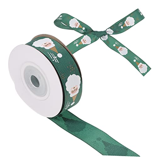 Housoutil 1 Rolle Weihnachtsband Blau Schleife Weiß Weihnachten Silber ribbon bandfeile weihnachtliche accessoires Geschenkbänder ein Verpackungsband Weihnachtsbaumband Polyester Green von Housoutil
