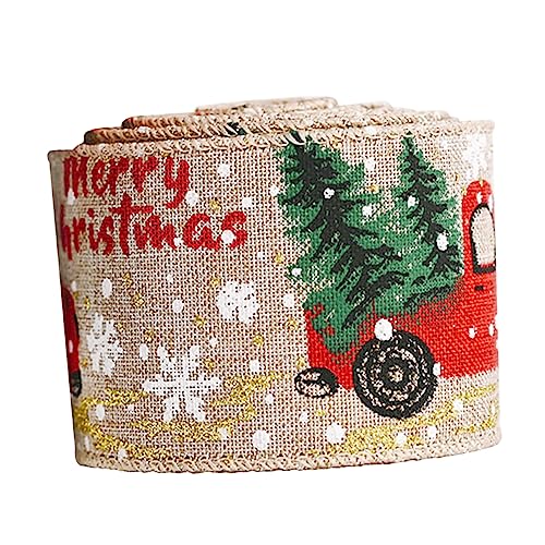 Housoutil 1 Rolle Weihnachtsband Dekoratives Diy Band für Festliche Atmosphären Geeignet für Autos und Weihnachtsbäume Strapazierfähigem mit Schönen Mustern Housoutil 1 Rolle Weihnachtsband Dekoratives Diy Band für Festliche Atmosphären Geeignet für Autos und Weihnachtsbäume Strapazierfähigem mit Schönen Mustern von Housoutil