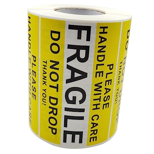 Housoutil 1 Rolle Zerbrechliche Warnaufkleber ziehen um Etiketten für groß klein zerbrechlich aufkleber zerbrechliches Band zerbrechliche Etiketten Papier Yellow Housoutil 1 Rolle Zerbrechliche Warnaufkleber ziehen um Etiketten für groß klein zerbrechlich aufkleber zerbrechliches Band zerbrechliche Etiketten Papier Yellow von Housoutil